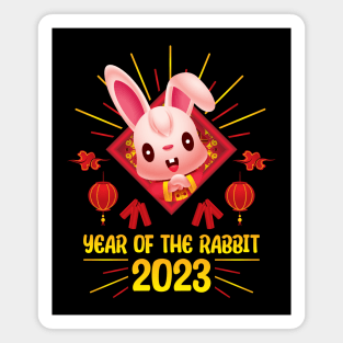 Good Luck Zodiac Happy Chinese New Year of the Rabbit Magnet